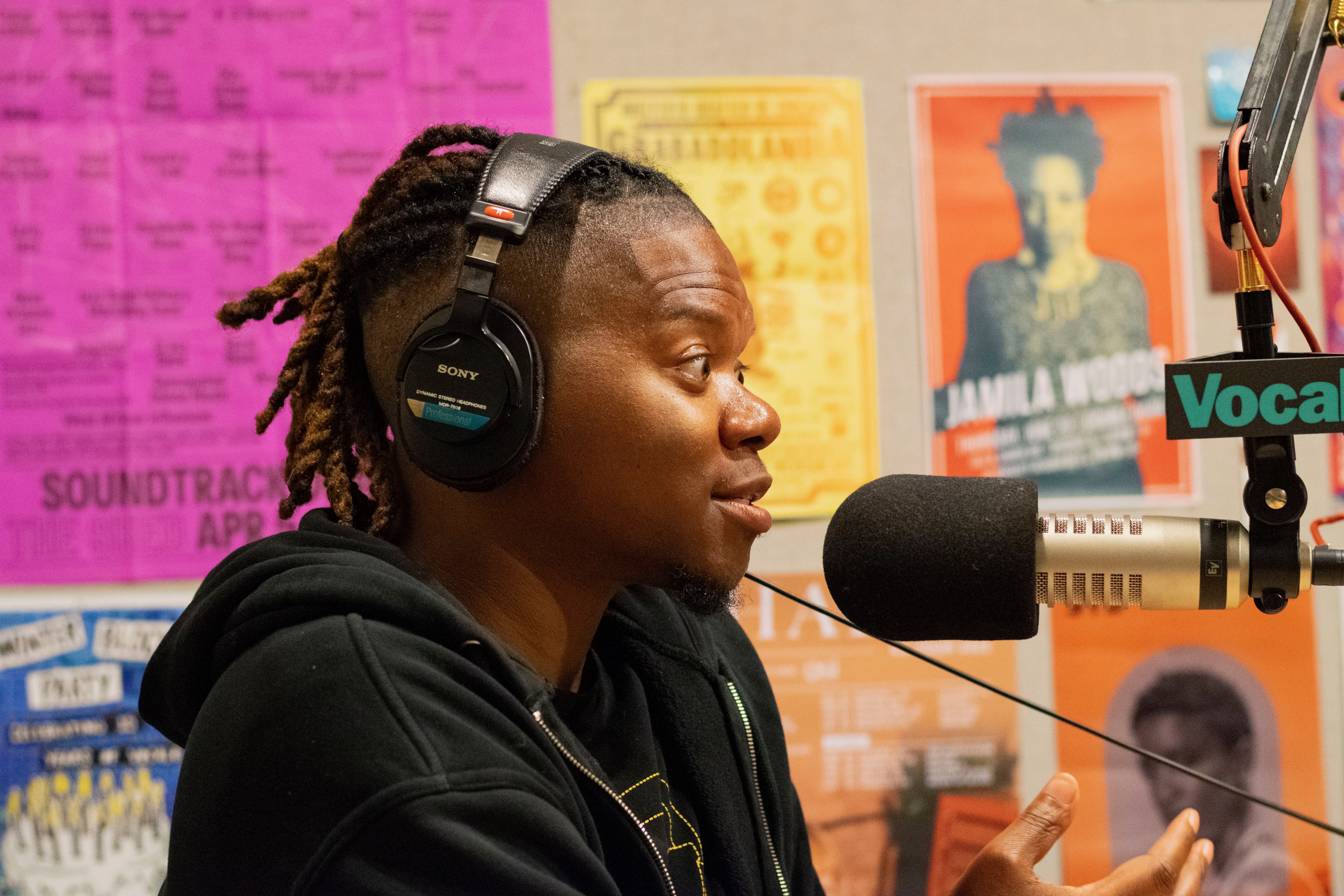 Adam L. McMath in a Vocalo radio interview